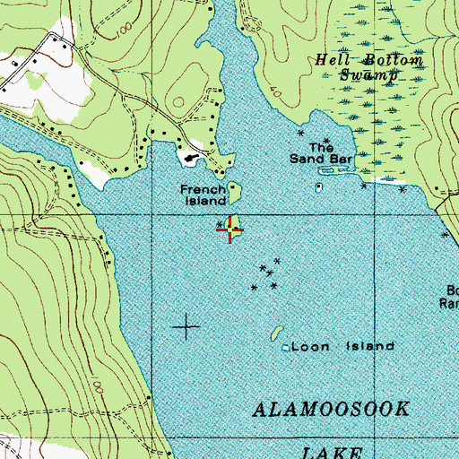 Topographic Map of French Island, ME