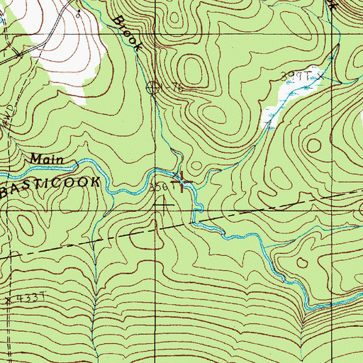 Topographic Map of French Mills Brook, ME