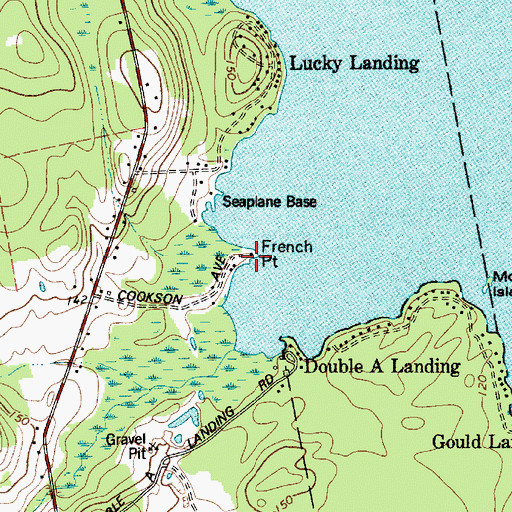 Topographic Map of French Point, ME