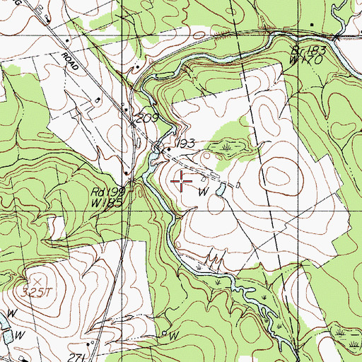 Topographic Map of French Stream, ME