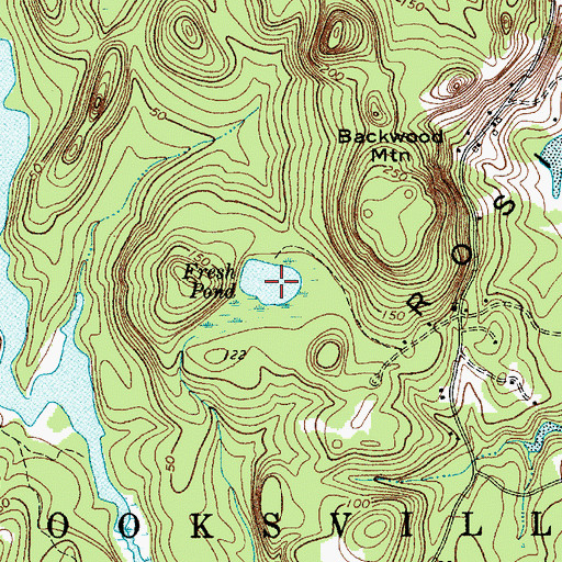Topographic Map of Fresh Pond, ME