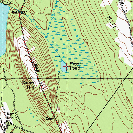 Topographic Map of Frog Pond, ME