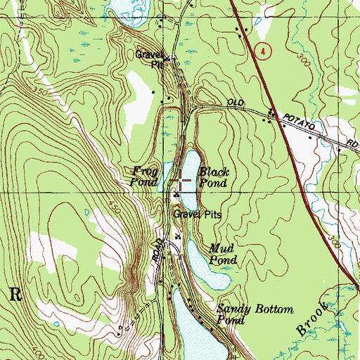 Topographic Map of Frog Pond, ME