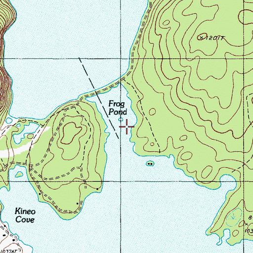 Topographic Map of Frog Pond, ME