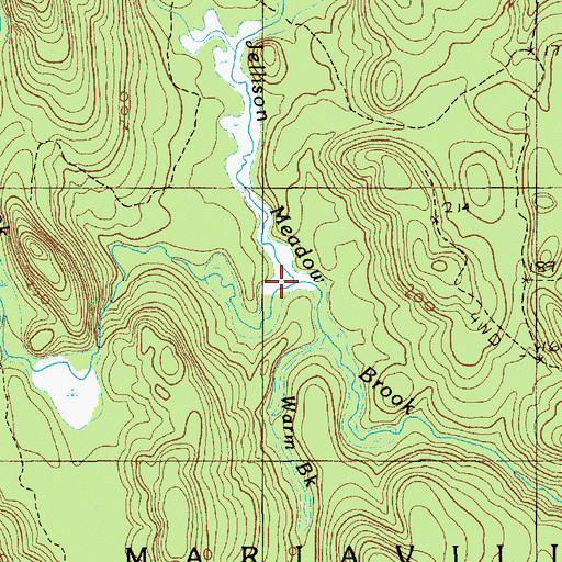 Topographic Map of Frost Brook, ME