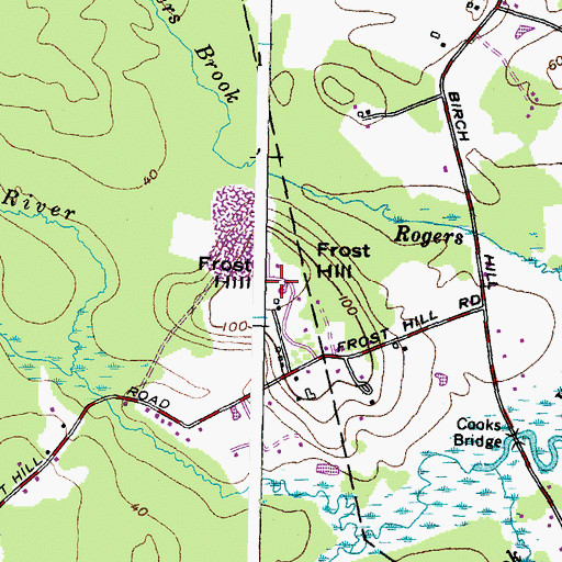 Topographic Map of Frost Hill, ME