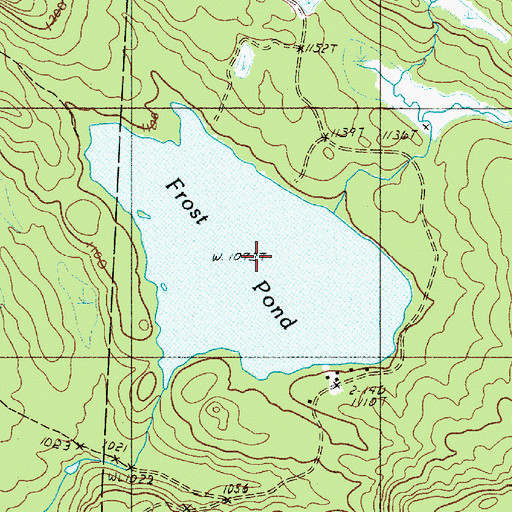 Topographic Map of Frost Pond, ME