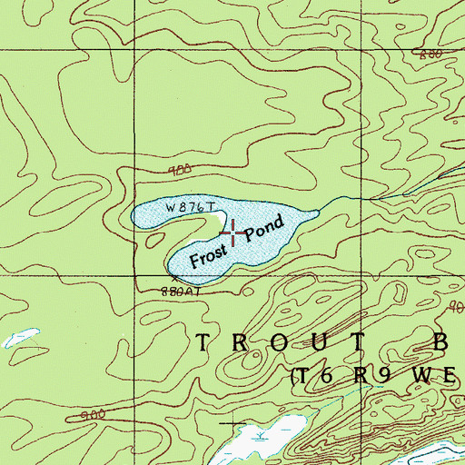 Topographic Map of Frost Pond, ME