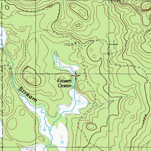 Topographic Map of Frozen Ocean, ME