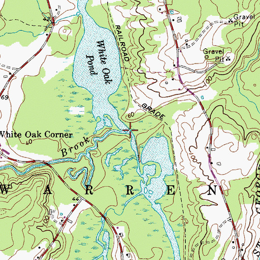 Topographic Map of Fuller Brook, ME