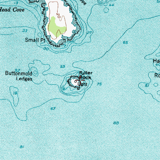 Topographic Map of Fuller Rock, ME