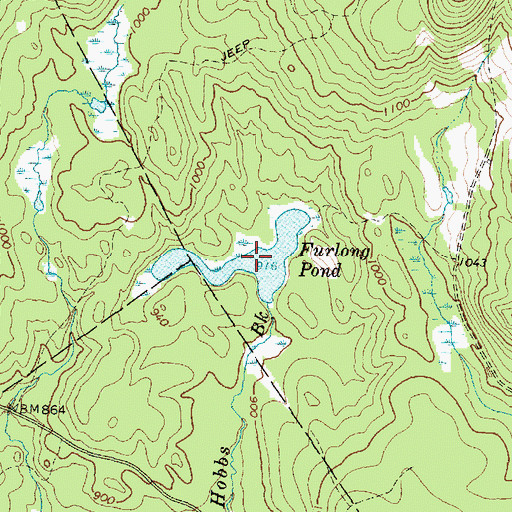 Topographic Map of Furlong Pond, ME