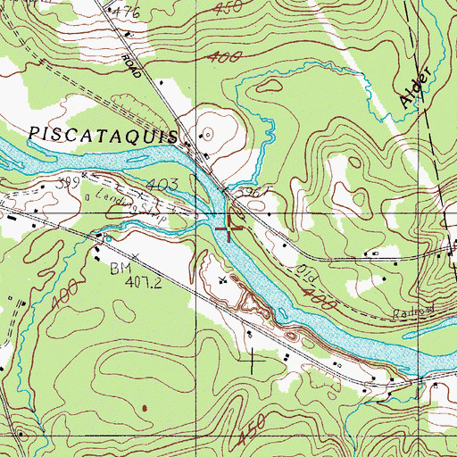 Topographic Map of Gales Brook, ME