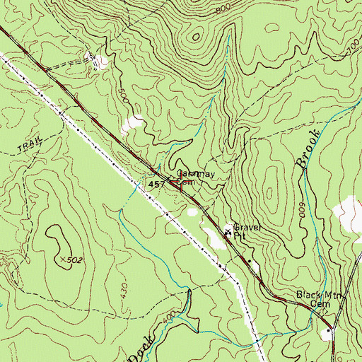Topographic Map of Gammay Cemetery, ME