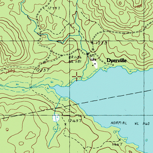 Topographic Map of Gander Brook, ME