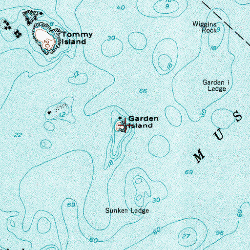 Topographic Map of Garden Island, ME