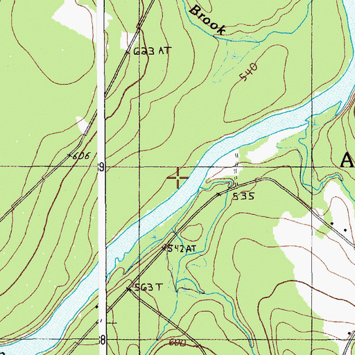 Topographic Map of Gardner Brook, ME