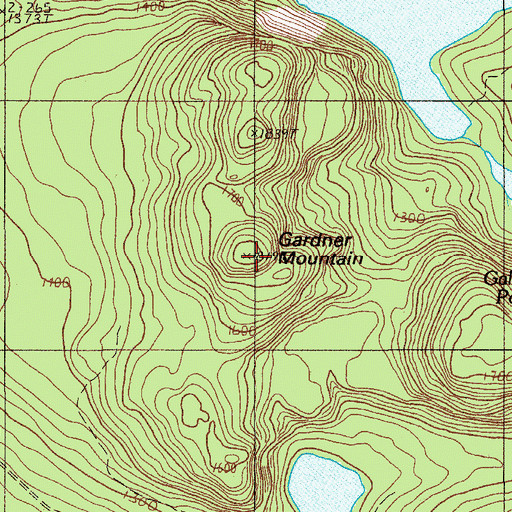 Topographic Map of Gardner Mountain, ME