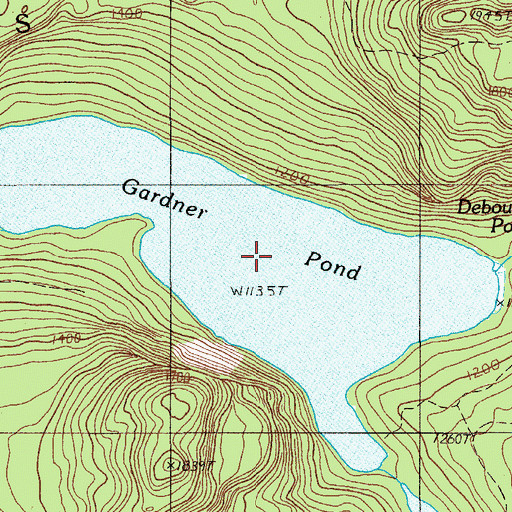 Topographic Map of Gardner Pond, ME