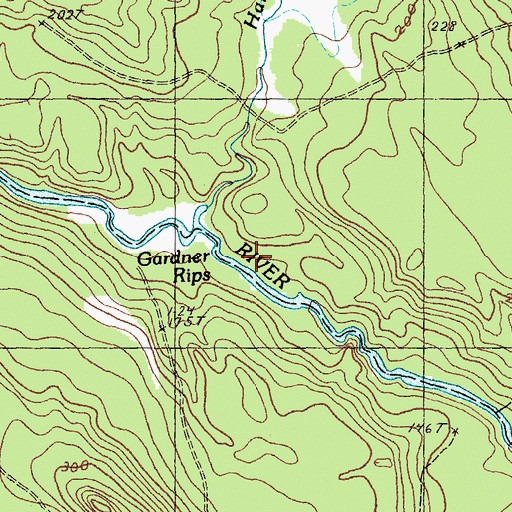 Topographic Map of Gardner Rips, ME
