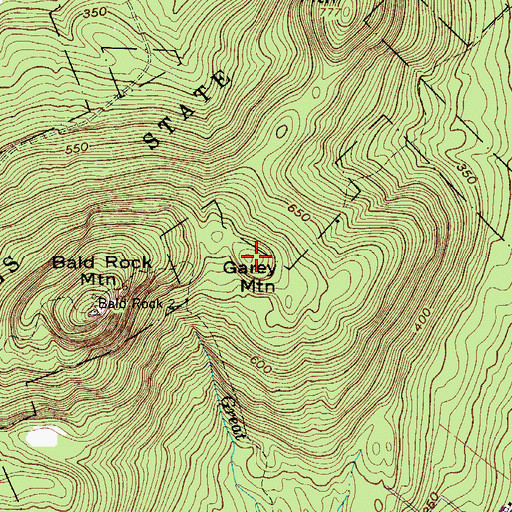 Topographic Map of Garey Mountain, ME