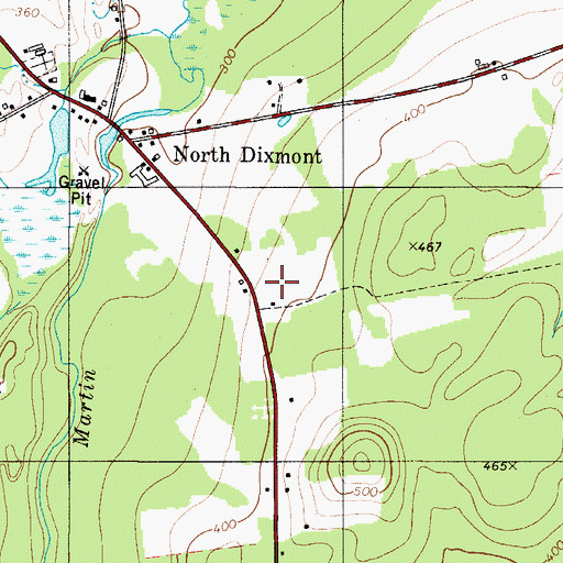 Topographic Map of Garfield School, ME