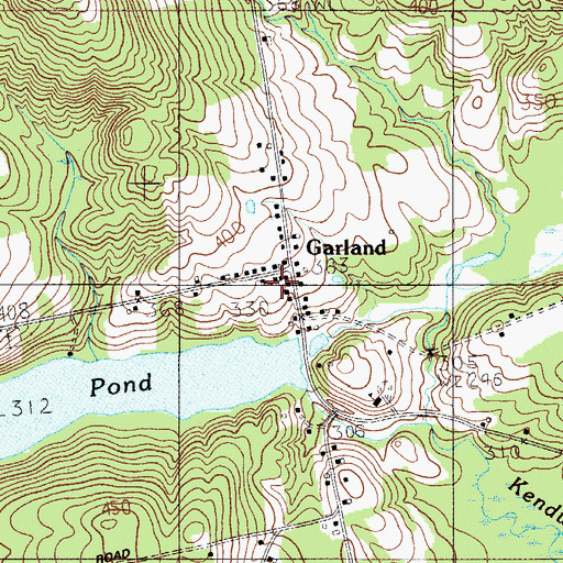 Topographic Map of Garland, ME