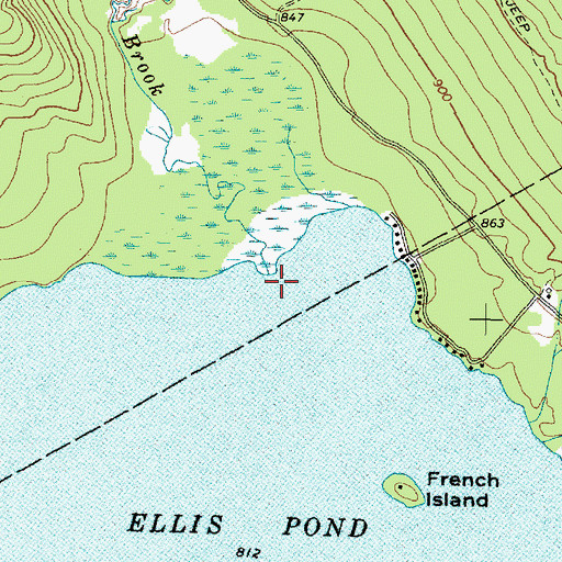 Topographic Map of Garland Brook, ME