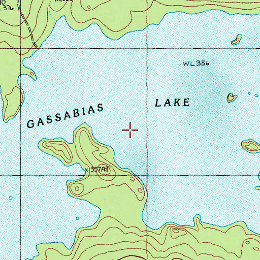 Topographic Map of Gassabias Lake, ME
