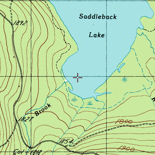 Topographic Map of Geneva Bog Brook, ME