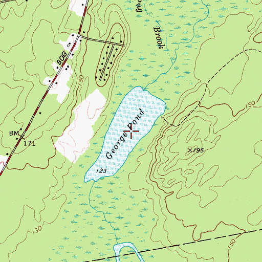 Topographic Map of George Pond, ME
