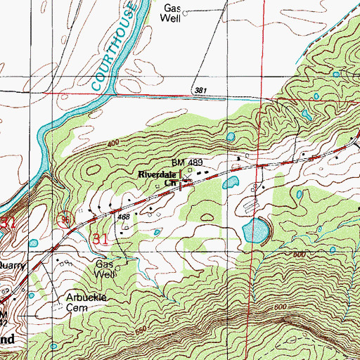 Topographic Map of Riverdale Church, AR