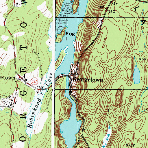 Topographic Map of Georgetown, ME