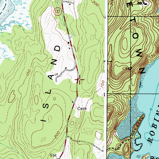 Topographic Map of Georgetown Island, ME