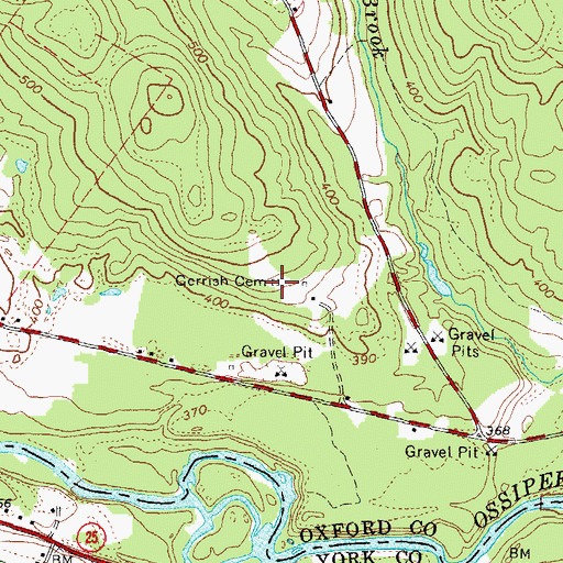 Topographic Map of Gerrish Cemetery, ME