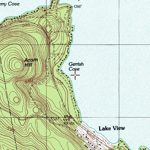 Topographic Map of Gerrish Cove, ME