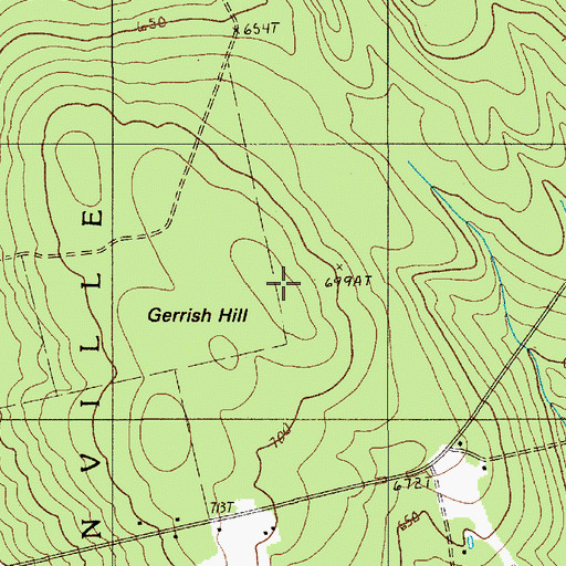 Topographic Map of Gerrish Hill, ME