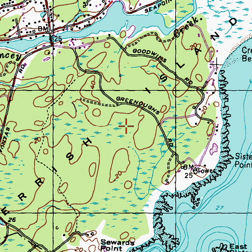 Topographic Map of Gerrish Island, ME