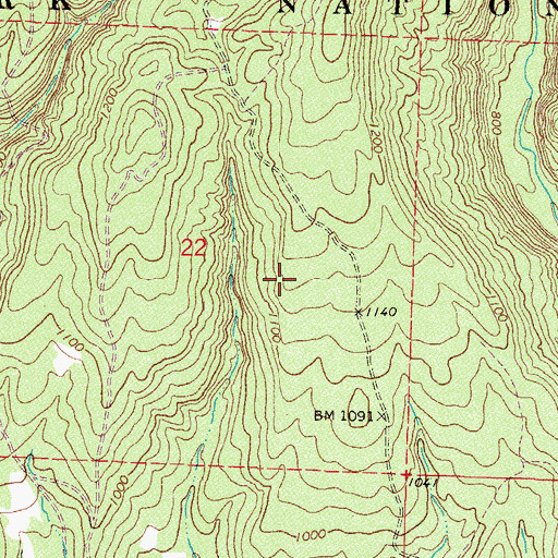 Topographic Map of River Ridge Park, AR