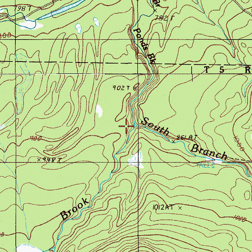 Topographic Map of Gifford Brook, ME