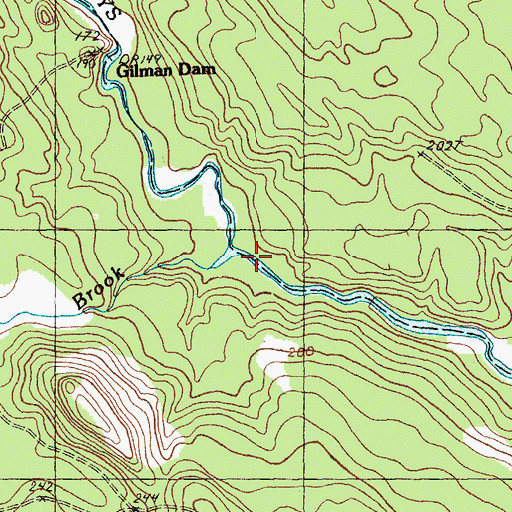 Topographic Map of Gilman Brook, ME