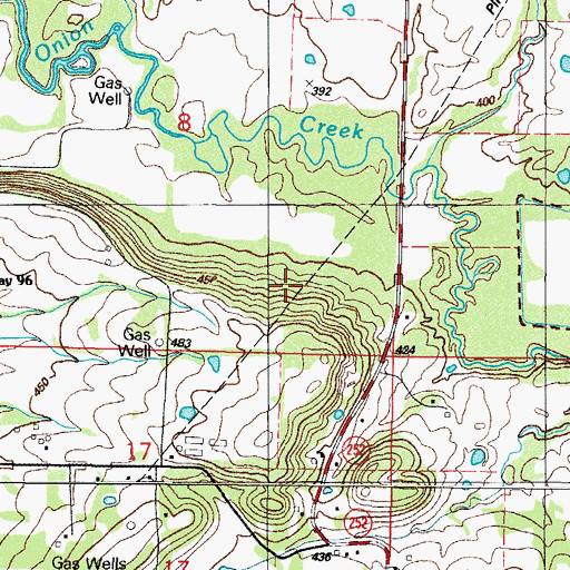 Topographic Map of Union Church, AR