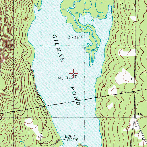Topographic Map of Gilman Pond, ME