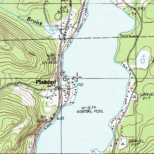 Topographic Map of Gilmore Brook, ME