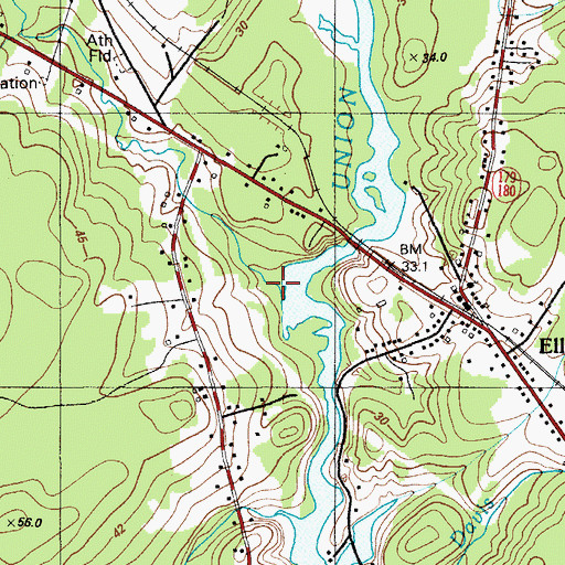 Topographic Map of Gilpatrick Brook, ME