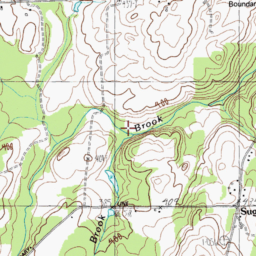 Topographic Map of Gin Brook, ME