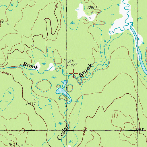 Topographic Map of Glazier Brook, ME
