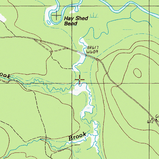Topographic Map of Gleason Brook, ME