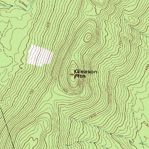 Topographic Map of Gleason Mountain, ME