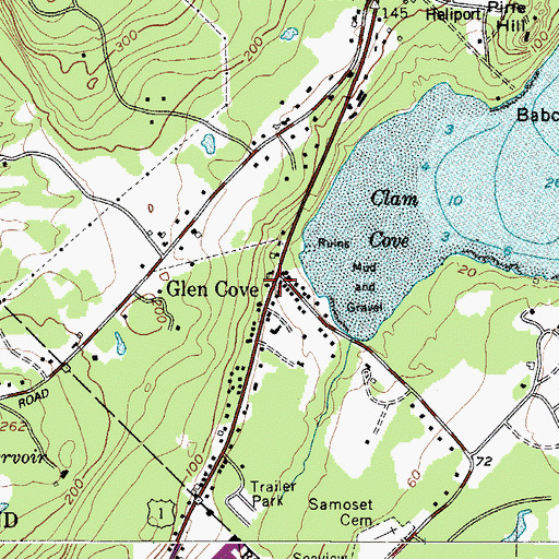 Topographic Map of Glen Cove, ME